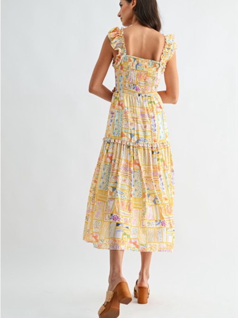 Camellia Patchwork Midi Dress - Picture 4 of 4